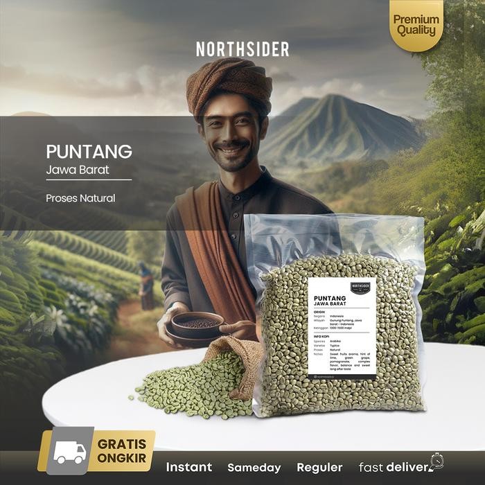 

Green bean Arabika Puntang Natural - Biji Kopi mentah