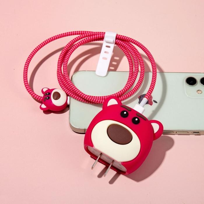 Tersedia Set 4 Pcs Pelindung Kabel & Kepala Charger Iphone 18W/20W Tpu Anti Rusak Aksesoris Hp