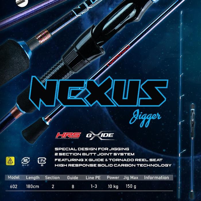 Joran Jigging Tornado Nexus Jiger 180 Cm Carbon Blank Extra Strong Joran Jigging Carbon Solid