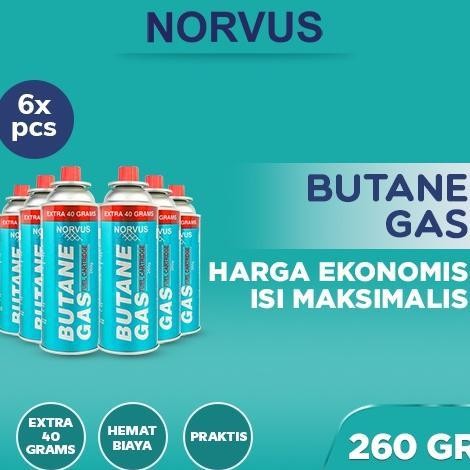 Terbaru Butane Gas Bundling 6X 260G - Norvus