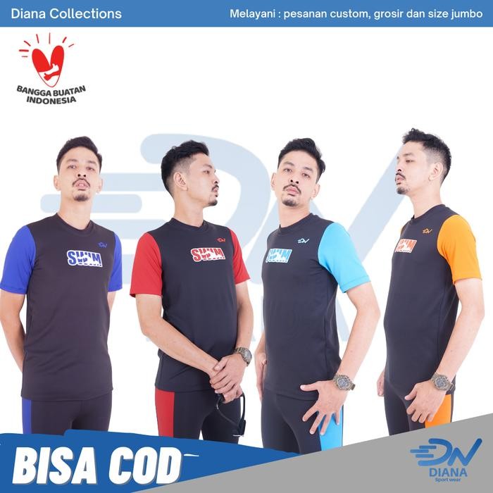 Setelan baju renang pria Baju renang muslim pria Atasan renang