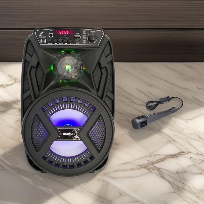 Tersedia Mkc Kimiso-3603 Speaker Bluetooth Portable Bass Karaoke Free Microphone Qs-3603