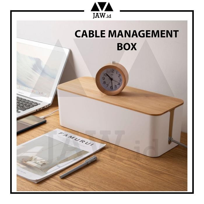 

ID JAW.ID CABLE MANAGEMENT BOX / KOTAK ORGANIZER KABLE TUTUP KAYU