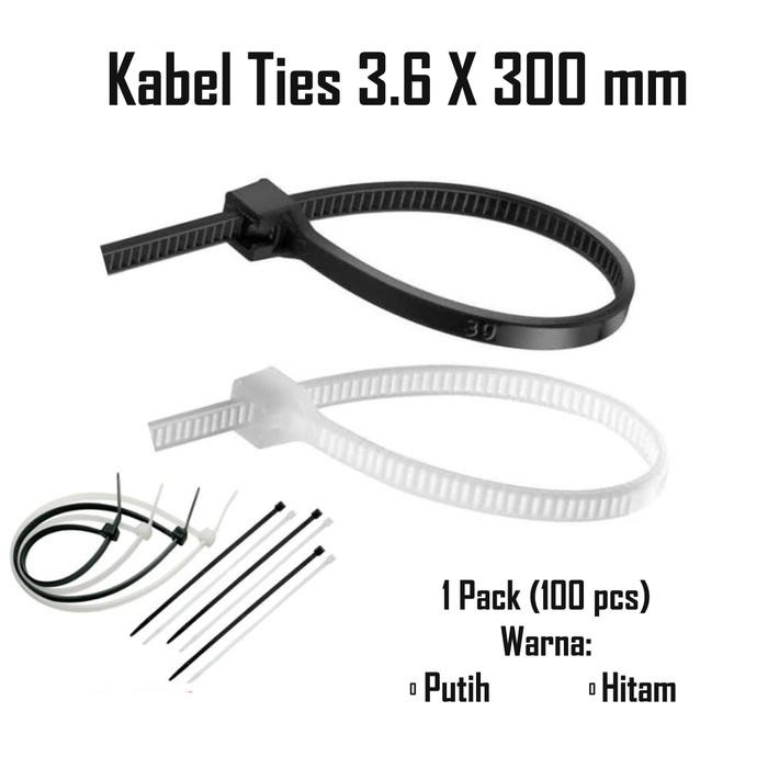 

ID KABEL TIES/TIS/CABLE TIE PENGIKAT 30 CM 30CM BERKUALITAS 3.6 X 300 MM