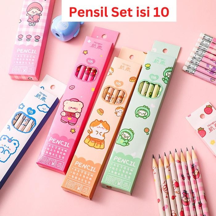 

ID PENSIL SET KARAKTER ANAK LUCU ISI 10PCS ALAT TULIS SEKOLAH ST0013 STATIONERY HITAM