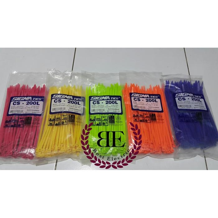 

ID KABEL TIES / KABEL TIS / CABLE TIE CS 200 L WARNA 20 CM SIGMA CS200L