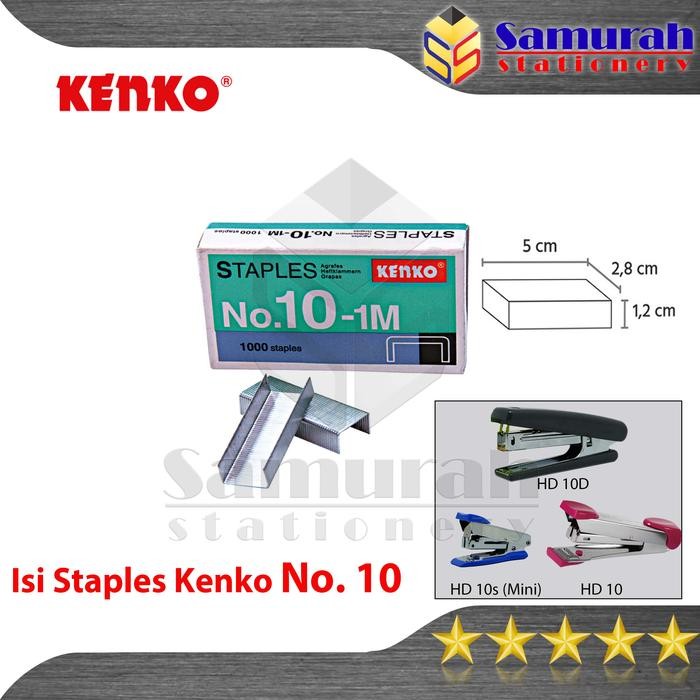 

ID ISI STAPLES KENKO NO. 10 PER BOX ISI 20 PAK KECIL / REFILL STAPLER NO 10 / ISI STEPLER KECIL /