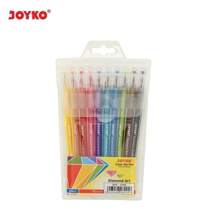 

ID COLOR GEL PEN PENA JEL WARNA JOYKO GPC-310S DIAMOND ART 1SET10 WARNA