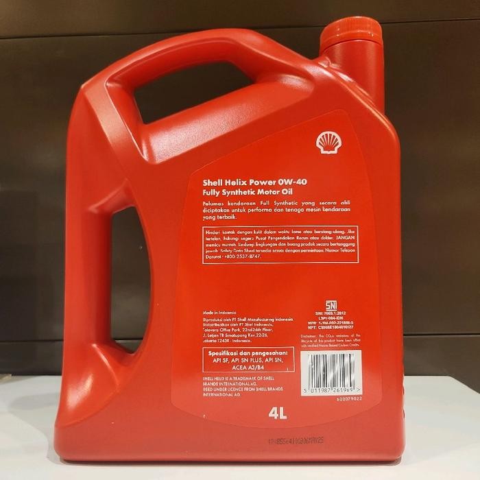 Oli Mobil Shell Helix Power 0W-40 1 GALON ISI 4 LITER