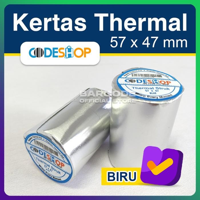 

KOIC Kertas Thermal 57 X 47 Struk Roll Printer Kasir 58Mm Hasil Cetak Biru