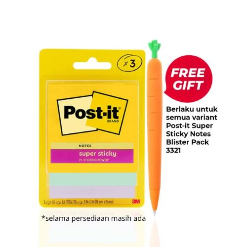 

KOIC 3M Post-It Super Sticky, Notes, 3321-3Ssjp Swt, 2X Lebih Merekat