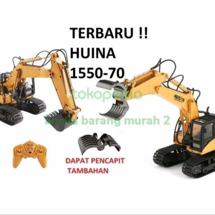 mainan remot control RC Excavator HuiNa Toys 1550 15Channel 2.4Ghz 1/12 Remote Control Alat Berat