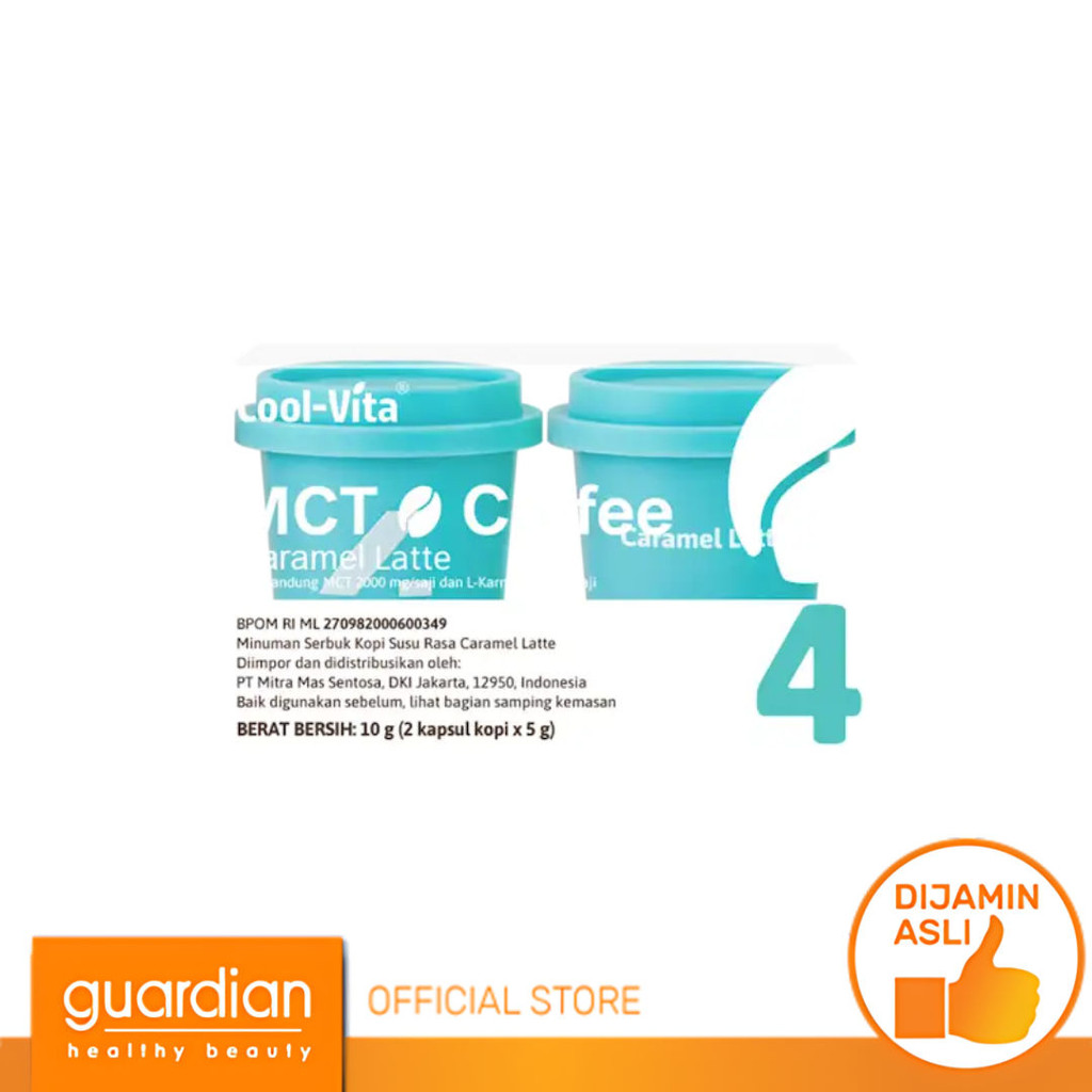 

Coolvita MCT Coffee Capsule Rasa Caramel Latte 1 Box (isi 2 Capsule)