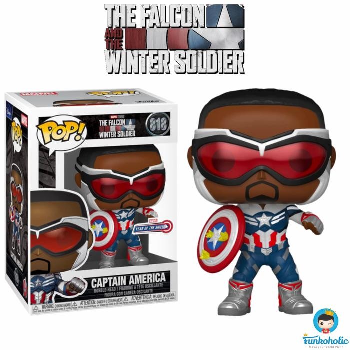 New Funko POP The Falcon and Winter Soldier Captain America Sam Wilson Koleksi Figure