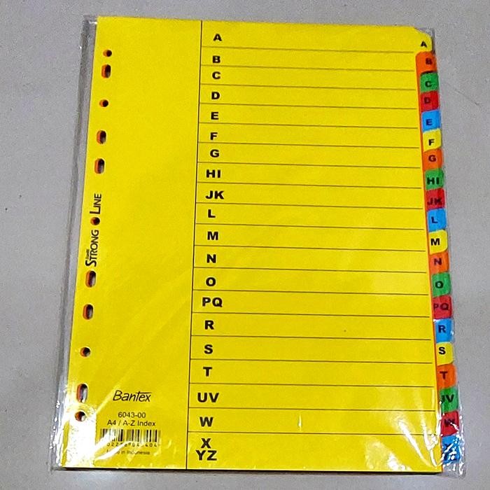 

Promo Bantex Divider A4 A-Z (6043) Per Set