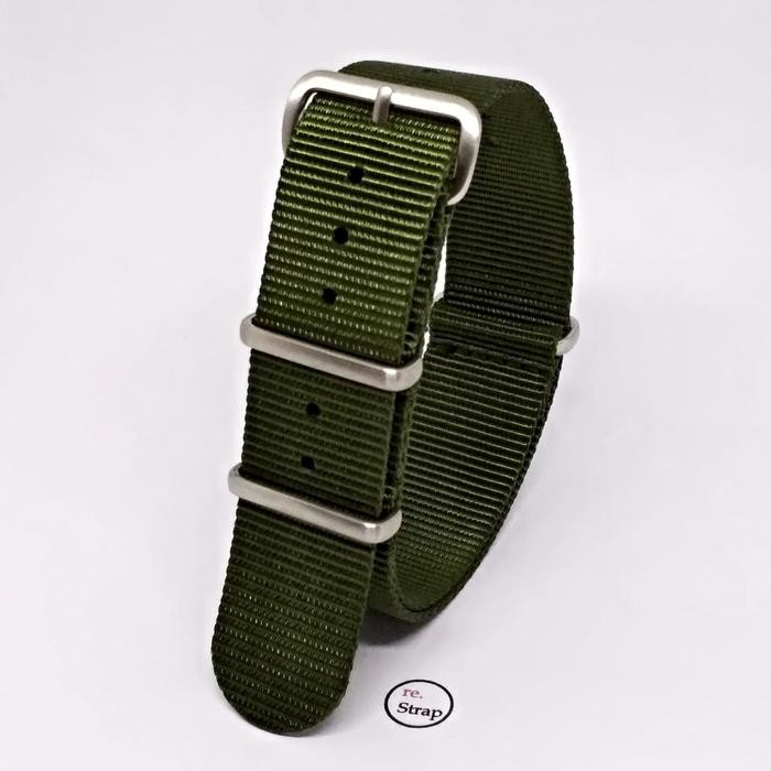 Tali Jam Nato Strap [Br-15] ARMY GREEN 20mm 22mm