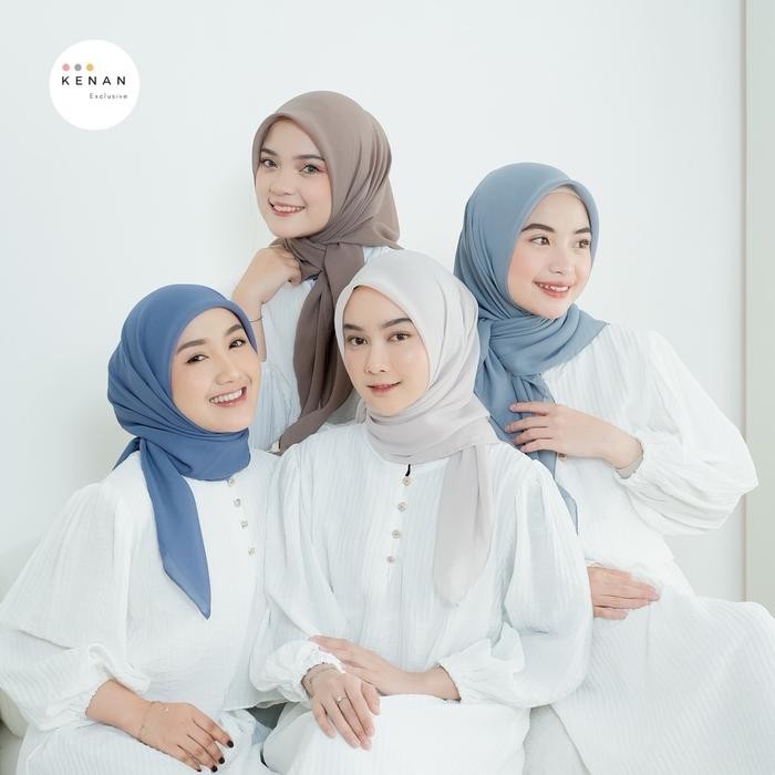 KENAN - Hijab Segi Empat Premium Bella Square(Ultrafine) / kerudung muslim square Lembut Full Nyaman