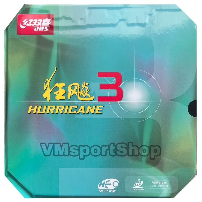 DHS Hurricane 3 Neo Commercial - Karet Rubber Bet Pingpong Tenis Meja