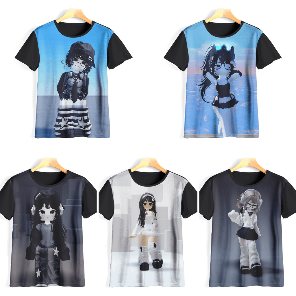 Kaos Roblox Cewek 3D Lucu Kaos Karakter Roblox Cewek Baju Tema Roblox Cewek Viral Untuk Dewasa Dan A