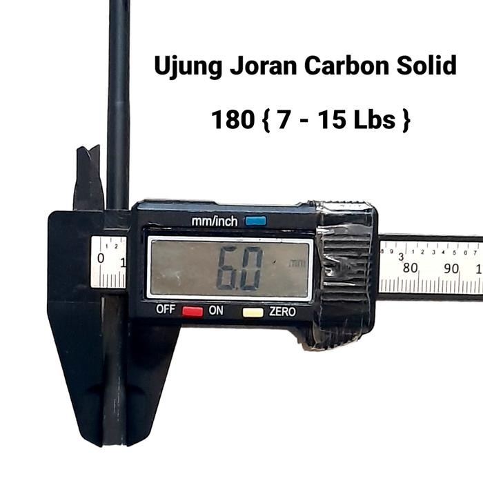 Ujung Joran Pancing Bahan Carbon Solid Untuk joran 180cm 15lbs 17 lbs 20lbs Sangat MURAH (TERBAIK)