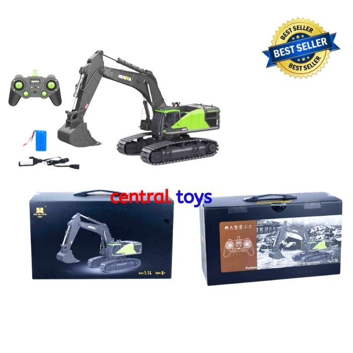HUINA 1593 rc alloy excavator rc diecast alat berat skala 1:14 22ch