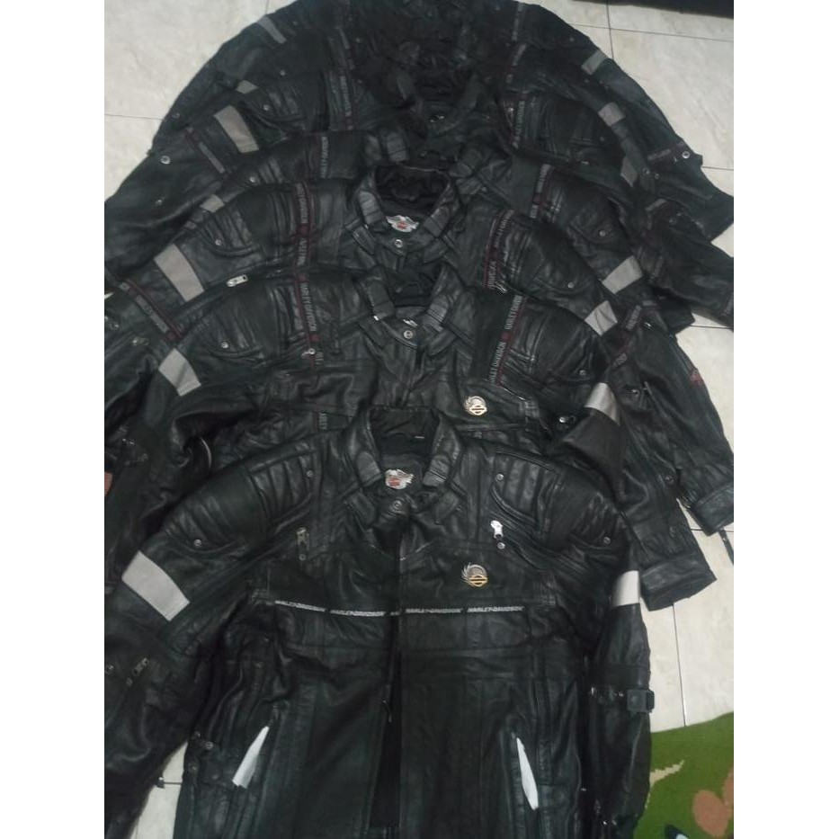 Jaket Kulit Pria Harley Davidson Kulit Suku Cadang