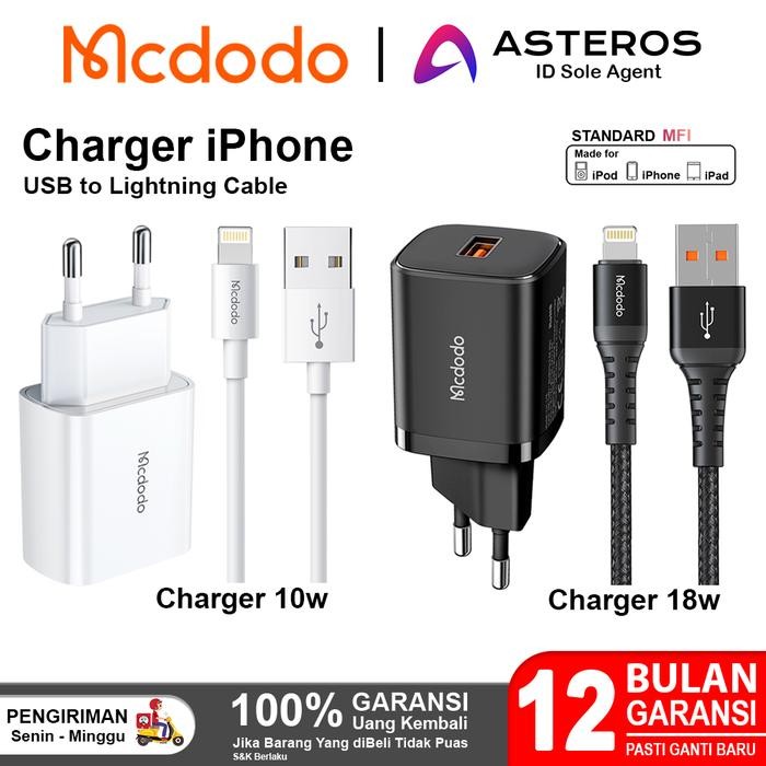 Terbaru Mcdodo Charger Iphone 5 6 7 8 Xr Usb Lightning Fast Charging 10W -18W