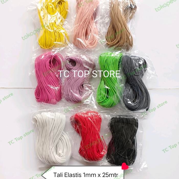 

New Tali Elastis bulat / tali string / tali karet 1mm (25 meter)
