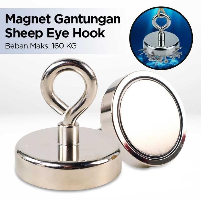 

New Magnet Neodymium Super Strong Kuat Model Bulat Besar Magnet Fishing
