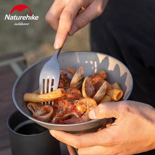STAINLESS STEEL WOODEN TABLEWARE PERALATAN MAKAN NATUREHIKE NH20CJ014