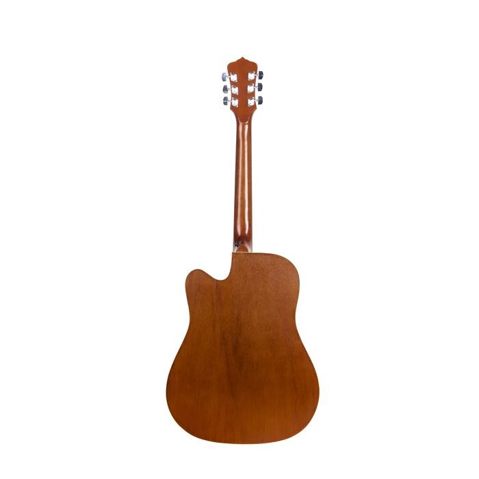 Gitar Akustik Elektrik Tuner Mandalika De Ticco Series Brown Fullset