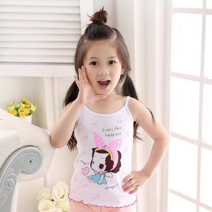 (Allthebest) Kaos Dalam Anak Perempuan 1 lusin /Singlet Anak Perempuan /Kaos Dalam Anak Motif