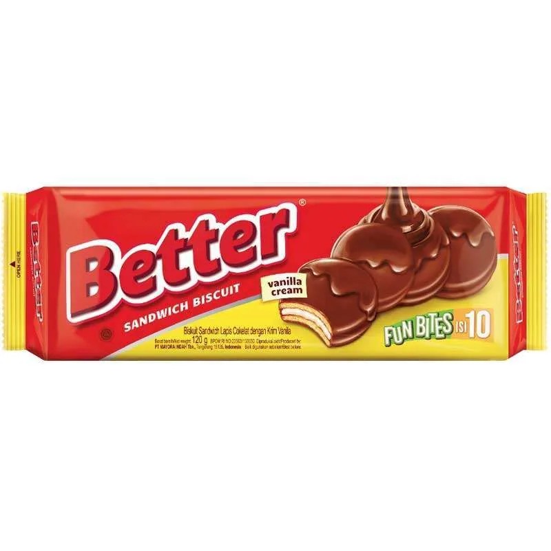 

Better Biskuit Vanilla Cream Fun Bites 120G 1 PCS