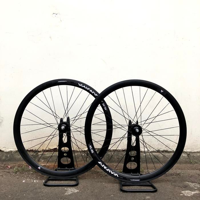 wheelset araya ks40 32 hole spoke aero pipih fixie sepasang