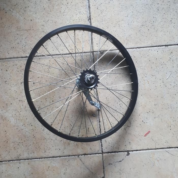 velg sepeda/wheelset 20 bmx aloy genio hitam + torpedo 36L