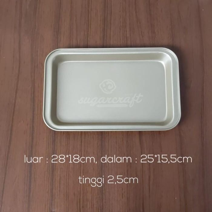 Loyang persegi panjang kecil anti lengket 28cm x 18cm cake pan