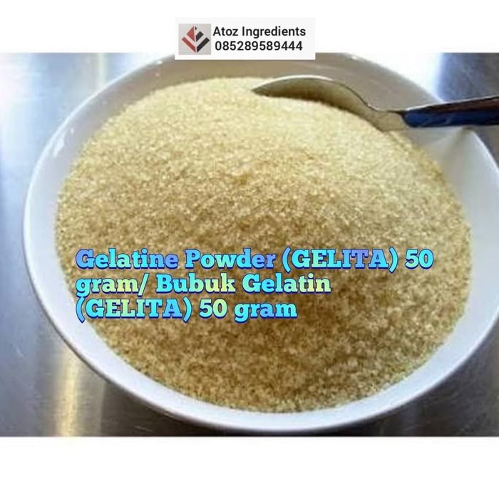 

LEZAT- Gelatine Powder (Gelita) 50Gram/ Bubuk Gelatin (Gelita)50Gram