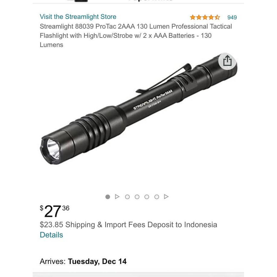 Terbaru Senter Led Super Terang Streamlight Protac