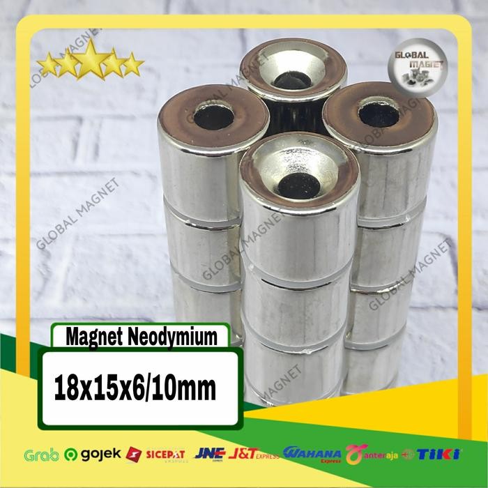

Magnet Neodymium / Magnet Ring 18x15x6/10mm