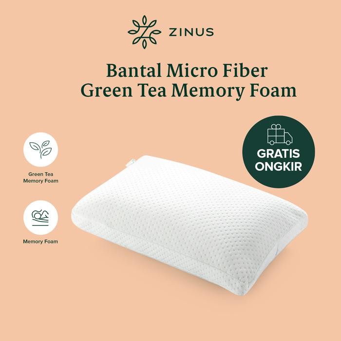 Bantal Zinus Micro Fiber Green Tea Memory Foam Bed
