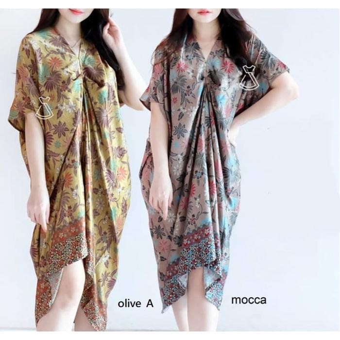 Dress Wanita / Dress Kaftan / Kaftan Batik / Bahan Katun Adem