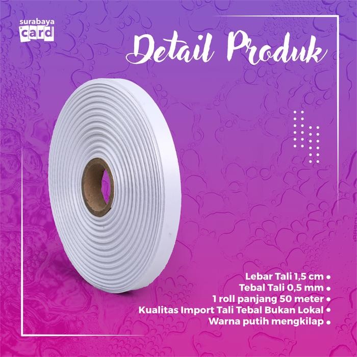 

promo tali lanyard pita tissue sublim 1,5 cm roll untuk id card
