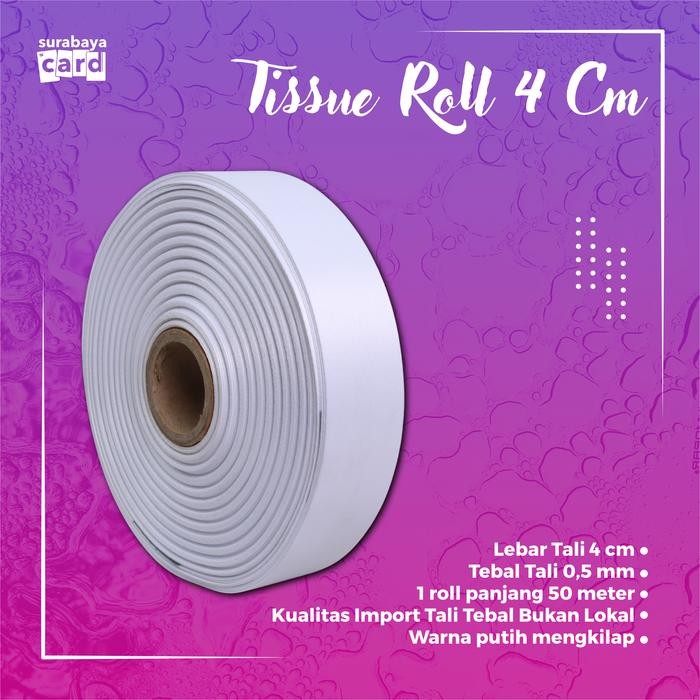 

promo tali lanyard pita tissue sublim 4 cm roll untuk id card