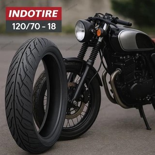 Ban Luar Motor 120/70 Ring 18 INDOTIRE Original – Ban Tubeless Baru Motor Sport & Touring