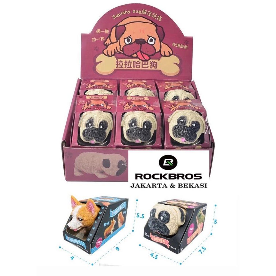 Squishy Anjing Dog Pug Bulldog Corgi Corgy Mainan Anak Vent Animal New
