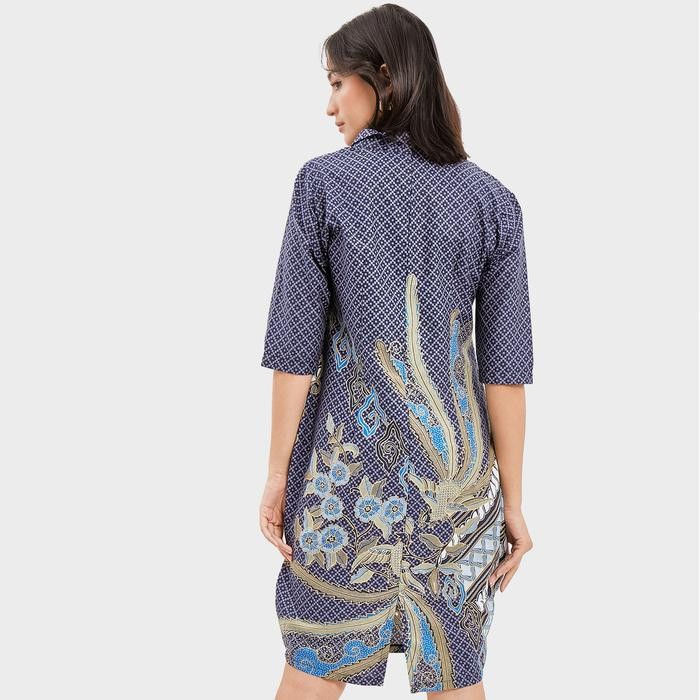 Dress Wanita JAYASHREE - Batik Jetva Model Tunik Motif Panjang Lembut Katun
