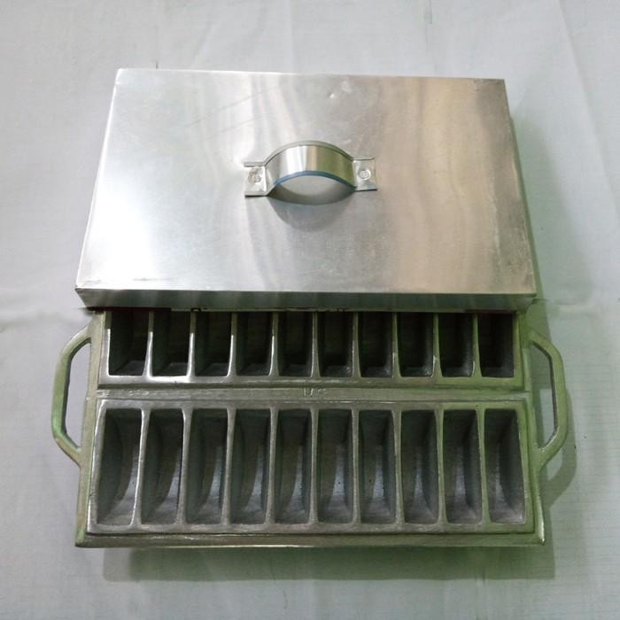 Loyang kue pancong/pukis Cetakan kue pukis alumunium cor solid kokoh dengan tutup