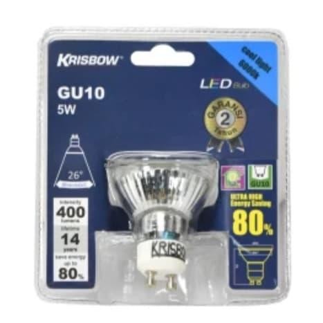 Bohlam LED GU10 5watt Warna Putih/Kuning