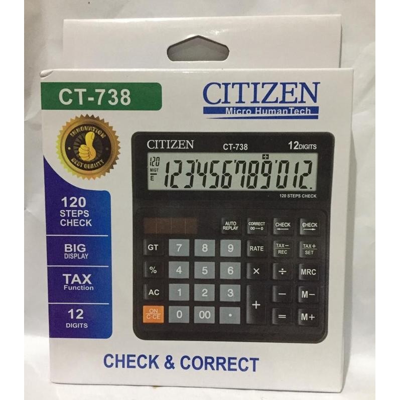 

kalkulator / calculator citizen ct 738 kode 673