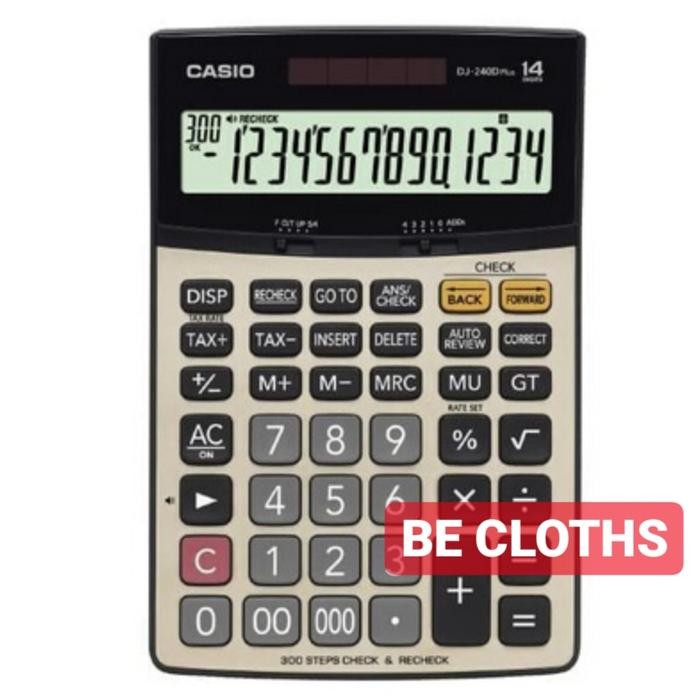 

casio dj-240d plus kalkulator check correct meja desktop kode 503